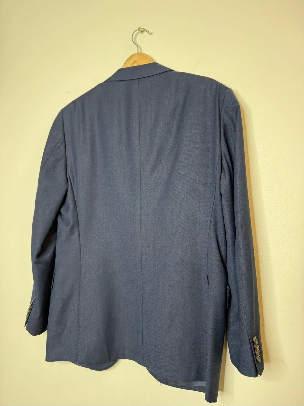 Suit Supply Lazio Single Breasted Slim Cut 100% Reda Wool Navy Blue Sport Coat